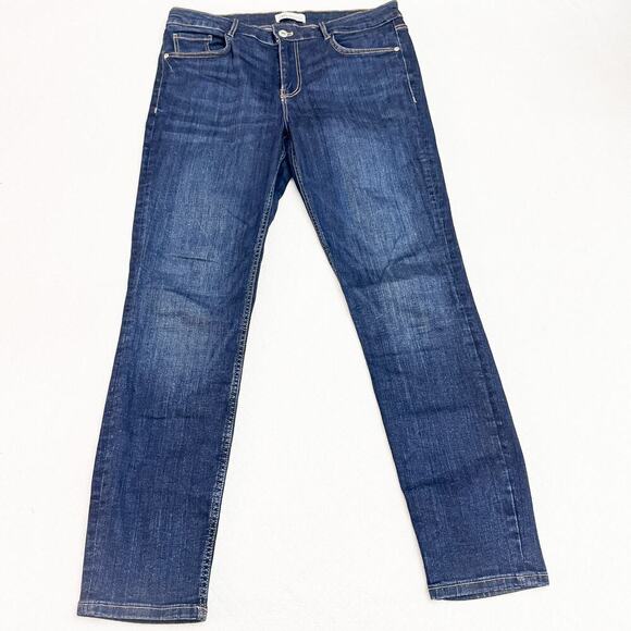 Zara Skinny Dark Wash Stretch Denim Jeans Size 10 - Picture 2 of 8